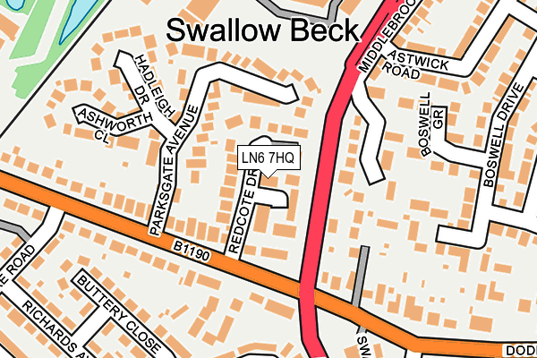 LN6 7HQ map - OS OpenMap – Local (Ordnance Survey) LN6 7HQ map - OS OpenMap – Local (Ordnance Survey)