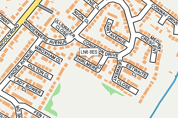 LN6 8ES map - OS OpenMap – Local (Ordnance Survey) LN6 8ES map - OS OpenMap – Local (Ordnance Survey)