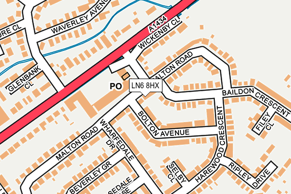 LN6 8HX map - OS OpenMap – Local (Ordnance Survey) LN6 8HX map - OS OpenMap – Local (Ordnance Survey)