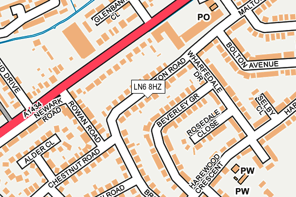 LN6 8HZ map - OS OpenMap – Local (Ordnance Survey) LN6 8HZ map - OS OpenMap – Local (Ordnance Survey)