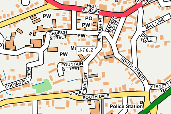 LN7 6LZ map - OS OpenMap – Local (Ordnance Survey)