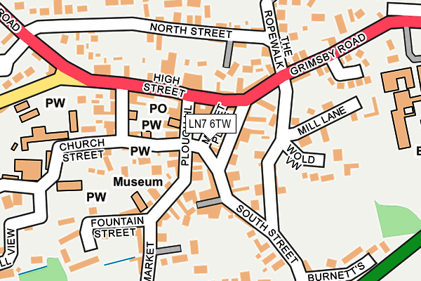 LN7 6TW map - OS OpenMap – Local (Ordnance Survey) LN7 6TW map - OS OpenMap – Local (Ordnance Survey)