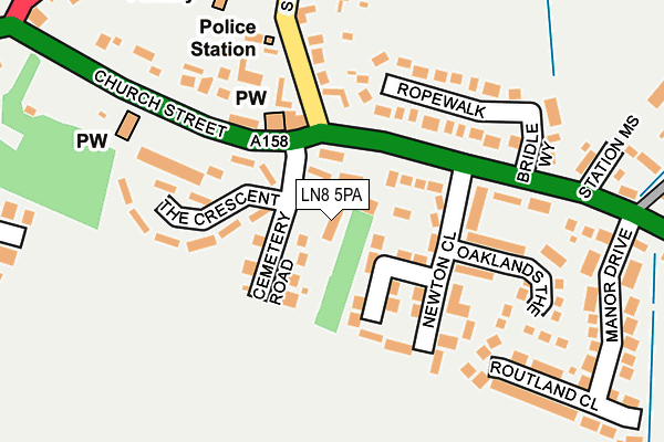 LN8 5PA map - OS OpenMap – Local (Ordnance Survey) LN8 5PA map - OS OpenMap – Local (Ordnance Survey)