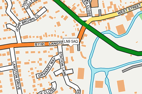 LN9 5AQ map - OS OpenMap – Local (Ordnance Survey) LN9 5AQ map - OS OpenMap – Local (Ordnance Survey)
