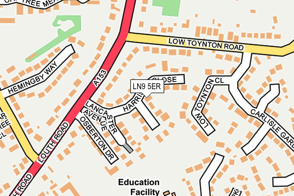 LN9 5ER map - OS OpenMap – Local (Ordnance Survey) LN9 5ER map - OS OpenMap – Local (Ordnance Survey)