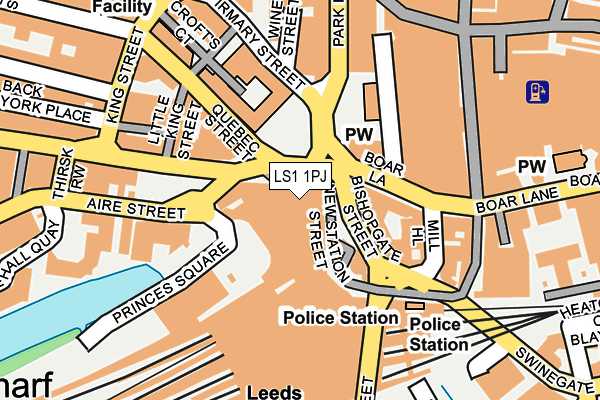 LS1 1PJ map - OS OpenMap – Local (Ordnance Survey)