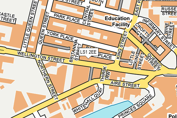 LS1 2EE map - OS OpenMap – Local (Ordnance Survey) LS1 2EE map - OS OpenMap – Local (Ordnance Survey)
