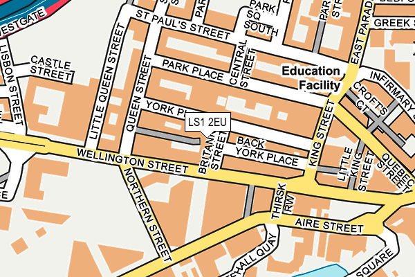 LS1 2EU map - OS OpenMap – Local (Ordnance Survey)