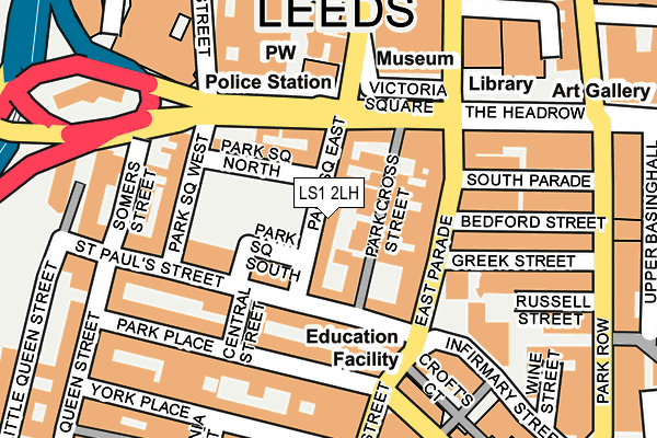 LS1 2LH map - OS OpenMap – Local (Ordnance Survey) LS1 2LH map - OS OpenMap – Local (Ordnance Survey)