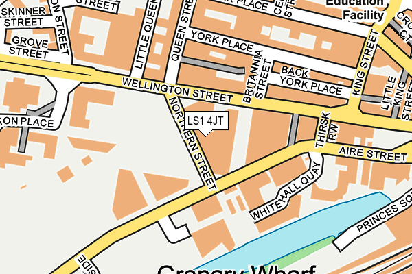LS1 4JT map - OS OpenMap – Local (Ordnance Survey) LS1 4JT map - OS OpenMap – Local (Ordnance Survey)