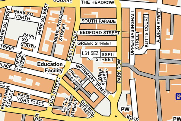 LS1 5EZ map - OS OpenMap – Local (Ordnance Survey) LS1 5EZ map - OS OpenMap – Local (Ordnance Survey)