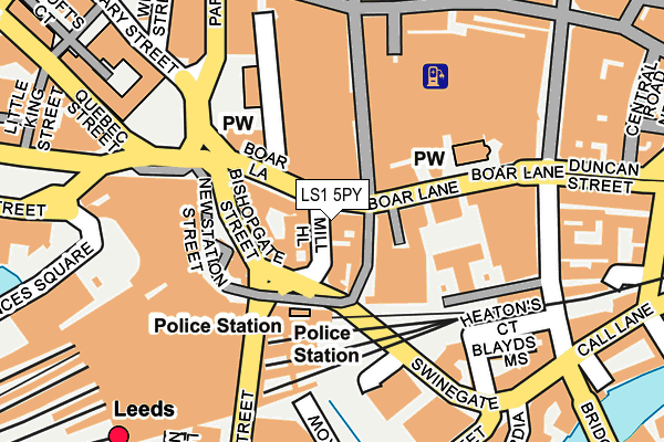 LS1 5PY map - OS OpenMap – Local (Ordnance Survey) LS1 5PY map - OS OpenMap – Local (Ordnance Survey)