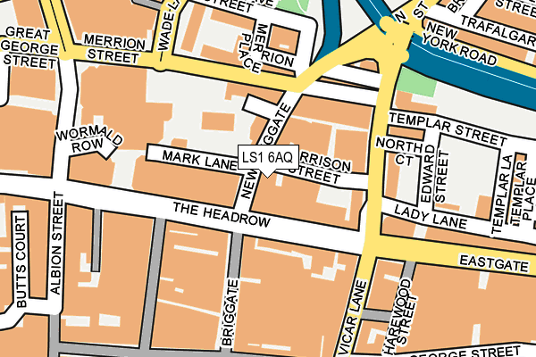 LS1 6AQ map - OS OpenMap – Local (Ordnance Survey) LS1 6AQ map - OS OpenMap – Local (Ordnance Survey)