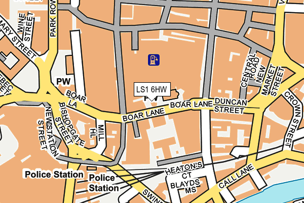 LS1 6HW map - OS OpenMap – Local (Ordnance Survey) LS1 6HW map - OS OpenMap – Local (Ordnance Survey)