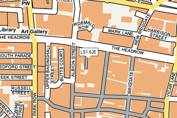 LS1 6JE map - OS OpenMap – Local (Ordnance Survey) LS1 6JE map - OS OpenMap – Local (Ordnance Survey)
