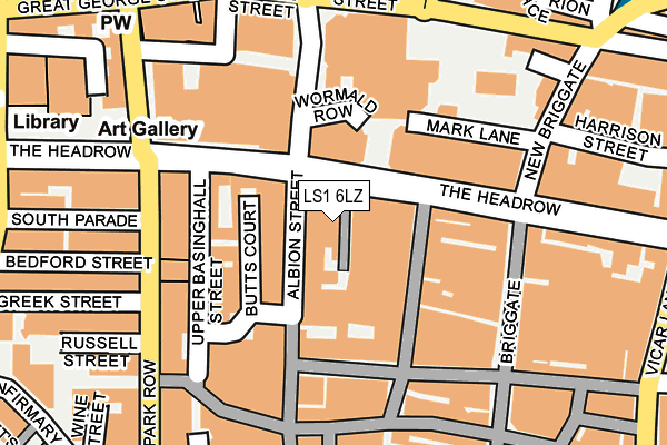 LS1 6LZ map - OS OpenMap – Local (Ordnance Survey) LS1 6LZ map - OS OpenMap – Local (Ordnance Survey)