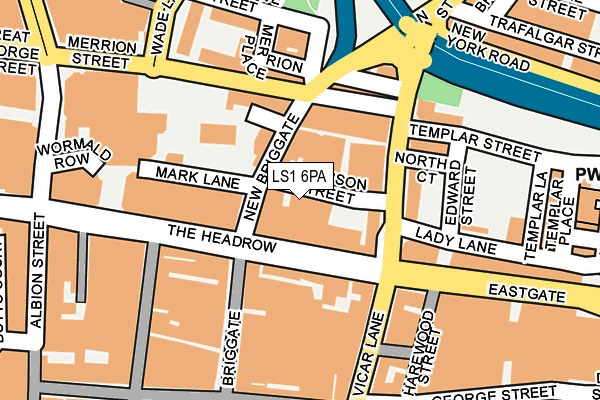 LS1 6PA map - OS OpenMap – Local (Ordnance Survey) LS1 6PA map - OS OpenMap – Local (Ordnance Survey)
