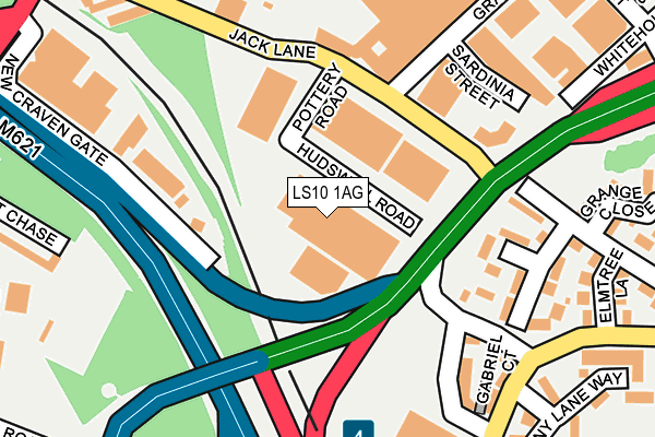 LS10 1AG map - OS OpenMap – Local (Ordnance Survey) LS10 1AG map - OS OpenMap – Local (Ordnance Survey)
