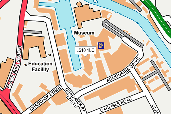 LS10 1LQ map - OS OpenMap – Local (Ordnance Survey) LS10 1LQ map - OS OpenMap – Local (Ordnance Survey)