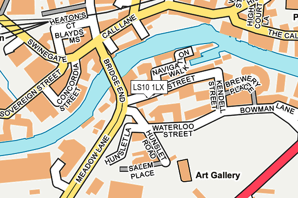 LS10 1LX map - OS OpenMap – Local (Ordnance Survey)
