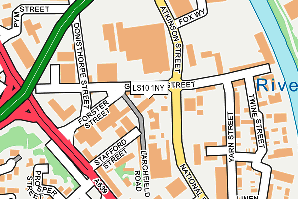LS10 1NY map - OS OpenMap – Local (Ordnance Survey) LS10 1NY map - OS OpenMap – Local (Ordnance Survey)