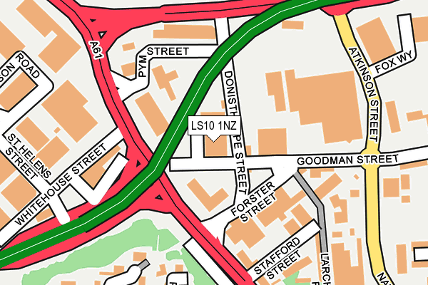 LS10 1NZ map - OS OpenMap – Local (Ordnance Survey) LS10 1NZ map - OS OpenMap – Local (Ordnance Survey)