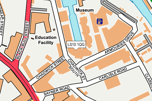LS10 1QG map - OS OpenMap – Local (Ordnance Survey)