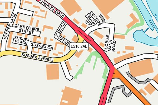 LS10 2AL map - OS OpenMap – Local (Ordnance Survey) LS10 2AL map - OS OpenMap – Local (Ordnance Survey)