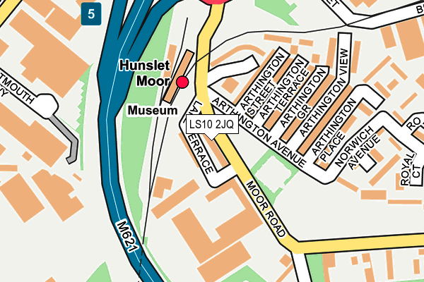 LS10 2JQ map - OS OpenMap – Local (Ordnance Survey) LS10 2JQ map - OS OpenMap – Local (Ordnance Survey)