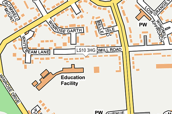 LS10 3HG map - OS OpenMap – Local (Ordnance Survey) LS10 3HG map - OS OpenMap – Local (Ordnance Survey)
