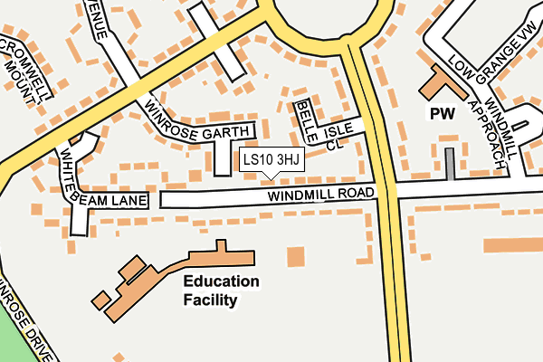 LS10 3HJ map - OS OpenMap – Local (Ordnance Survey) LS10 3HJ map - OS OpenMap – Local (Ordnance Survey)