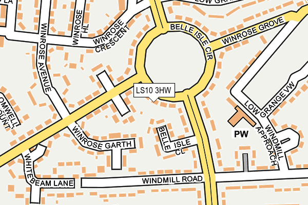 LS10 3HW map - OS OpenMap – Local (Ordnance Survey) LS10 3HW map - OS OpenMap – Local (Ordnance Survey)