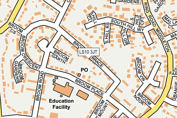 LS10 3JT map - OS OpenMap – Local (Ordnance Survey)