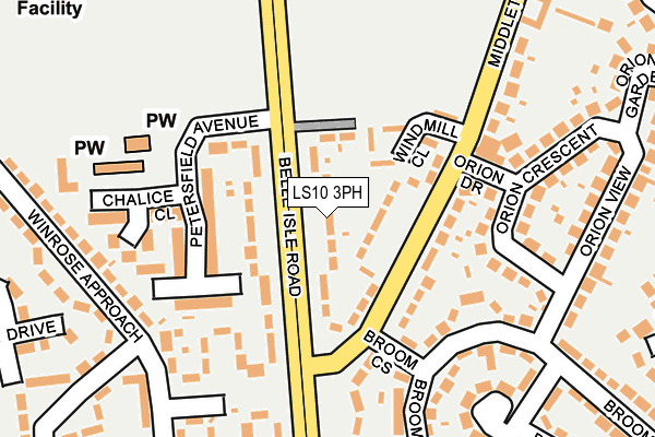 LS10 3PH map - OS OpenMap – Local (Ordnance Survey)