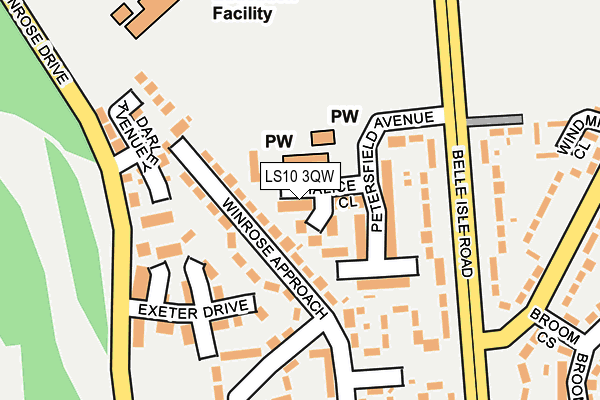 LS10 3QW map - OS OpenMap – Local (Ordnance Survey) LS10 3QW map - OS OpenMap – Local (Ordnance Survey)