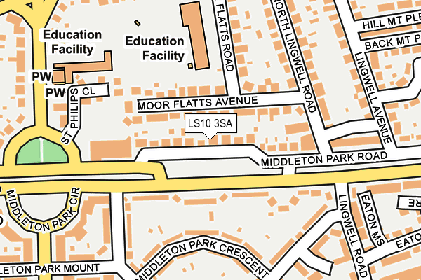 LS10 3SA map - OS OpenMap – Local (Ordnance Survey) LS10 3SA map - OS OpenMap – Local (Ordnance Survey)