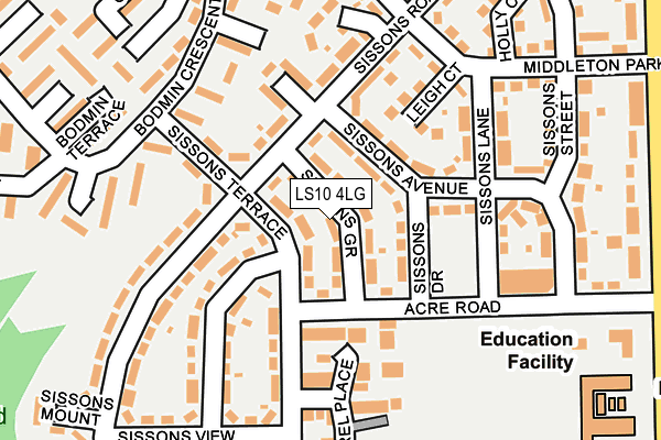 LS10 4LG map - OS OpenMap – Local (Ordnance Survey) LS10 4LG map - OS OpenMap – Local (Ordnance Survey)