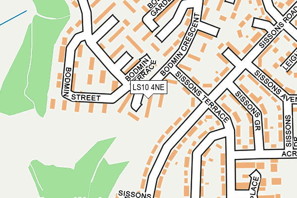 LS10 4NE map - OS OpenMap – Local (Ordnance Survey) LS10 4NE map - OS OpenMap – Local (Ordnance Survey)