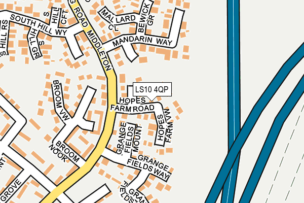 LS10 4QP map - OS OpenMap – Local (Ordnance Survey) LS10 4QP map - OS OpenMap – Local (Ordnance Survey)