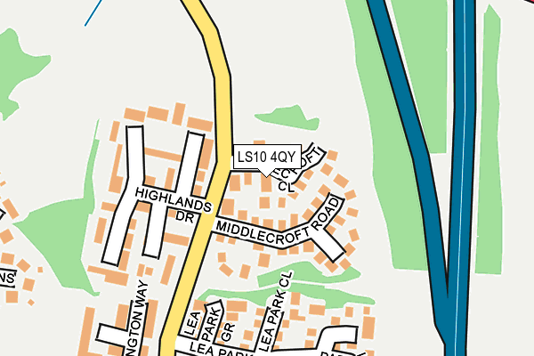 LS10 4QY map - OS OpenMap – Local (Ordnance Survey)