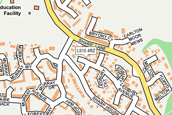 LS10 4RZ map - OS OpenMap – Local (Ordnance Survey) LS10 4RZ map - OS OpenMap – Local (Ordnance Survey)