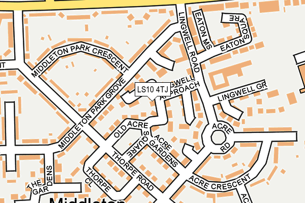 LS10 4TJ map - OS OpenMap – Local (Ordnance Survey) LS10 4TJ map - OS OpenMap – Local (Ordnance Survey)