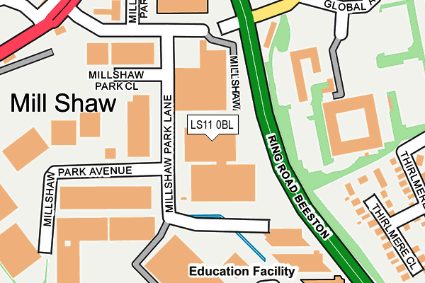 LS11 0BL map - OS OpenMap – Local (Ordnance Survey) LS11 0BL map - OS OpenMap – Local (Ordnance Survey)