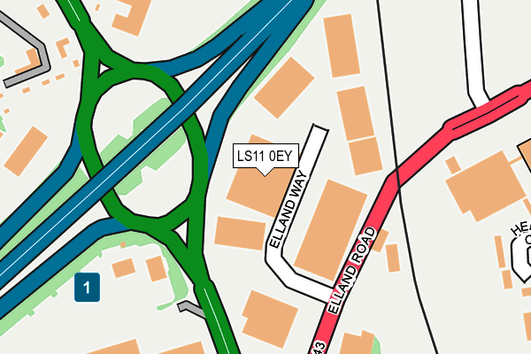 LS11 0EY map - OS OpenMap – Local (Ordnance Survey) LS11 0EY map - OS OpenMap – Local (Ordnance Survey)