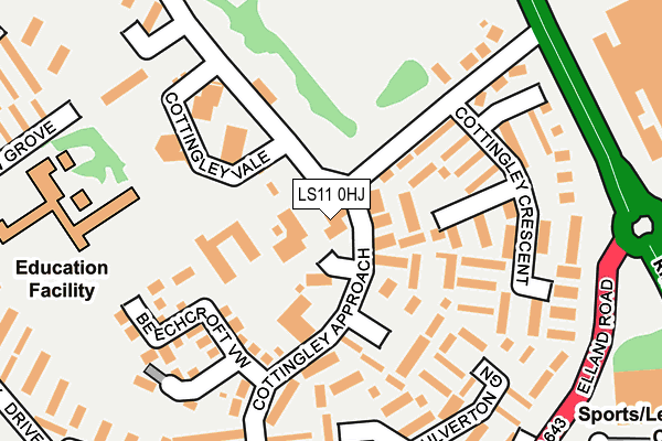 LS11 0HJ map - OS OpenMap – Local (Ordnance Survey) LS11 0HJ map - OS OpenMap – Local (Ordnance Survey)