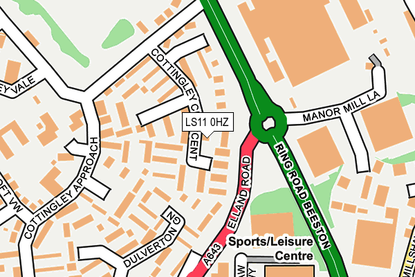 LS11 0HZ map - OS OpenMap – Local (Ordnance Survey) LS11 0HZ map - OS OpenMap – Local (Ordnance Survey)