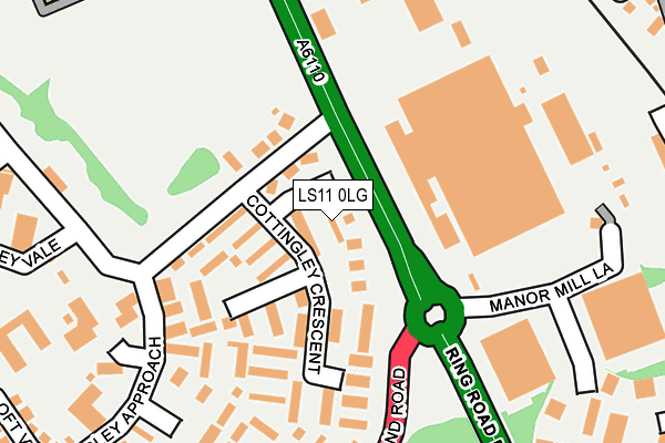 LS11 0LG map - OS OpenMap – Local (Ordnance Survey)