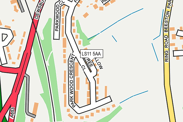 LS11 5AA map - OS OpenMap – Local (Ordnance Survey) LS11 5AA map - OS OpenMap – Local (Ordnance Survey)