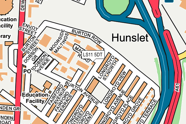 LS11 5DT map - OS OpenMap – Local (Ordnance Survey) LS11 5DT map - OS OpenMap – Local (Ordnance Survey)