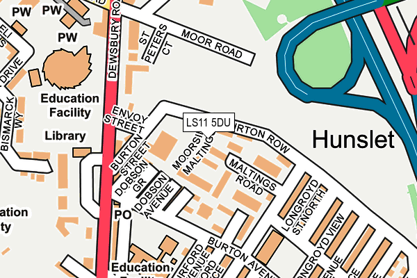 LS11 5DU map - OS OpenMap – Local (Ordnance Survey) LS11 5DU map - OS OpenMap – Local (Ordnance Survey)